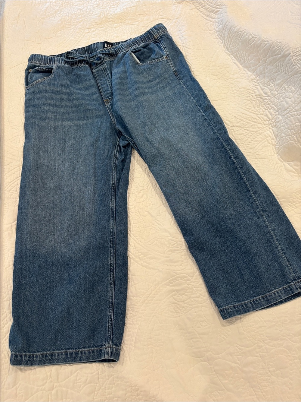 GAP WIDE LED BAGGY CROP DENIM
